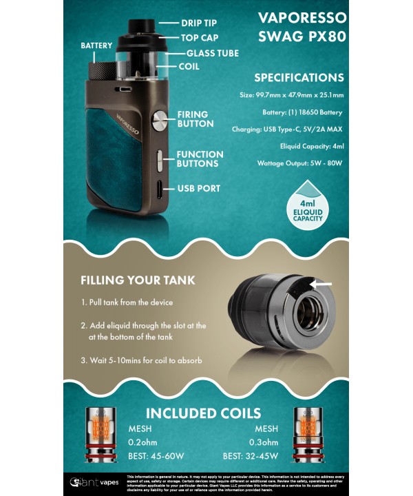 Vaporesso Swag PX80 Kit