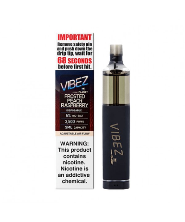 VIBEZ Frosted Peach Raspberry | 3500 Puff Disposab...