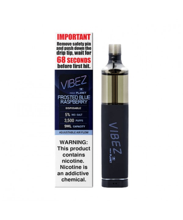 VIBEZ Frosted Blue Raspberry | 3500 Puff Disposabl...